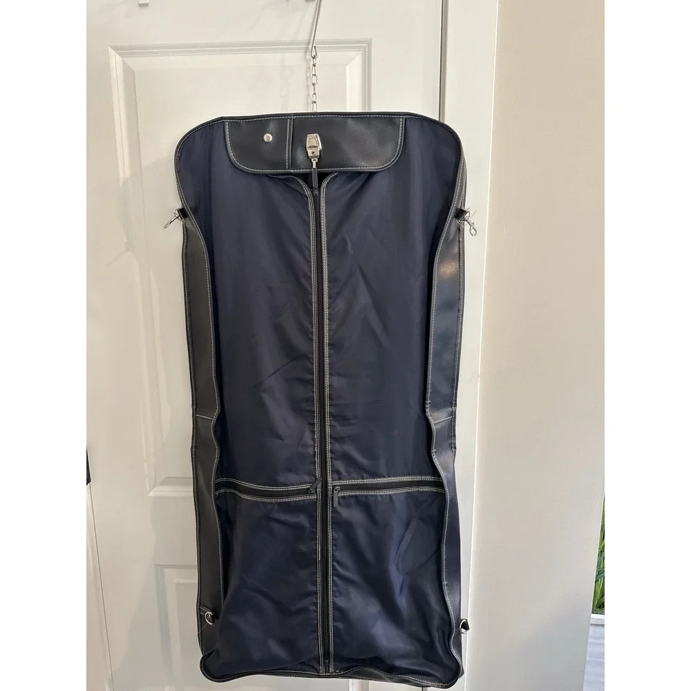 Vintage Jordache Garment Bag Suit‎ Carrier Travel Bag W/ Key Strap Tag Gray